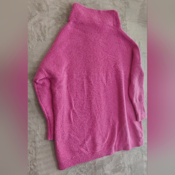 Free People Ottoman Slouchy Oversized Pink Tunic Sweater Size Medium - Picture 5 of 8